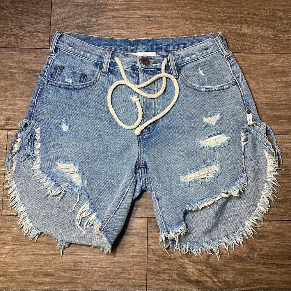 One Teaspoon Frankies Cutoff Denim Shorts Size 26